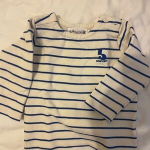 Bonpoint Blue Striped Kids Shirt